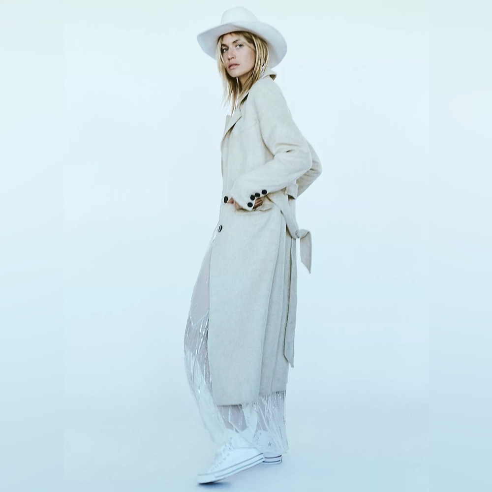 We The Free Hailey Wool Coat with Button Details